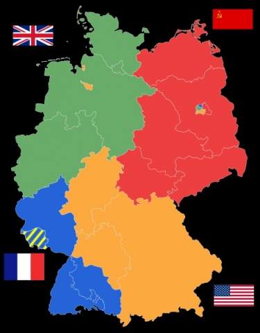 die teilung von deutschland in BRD und DDR (Politik, Geschichte, Siegermaechte)