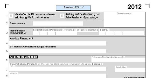 Steuererklärung 2012 - Ausbildung/Ferienjob (Geld, Recht, Steuererklaerung)