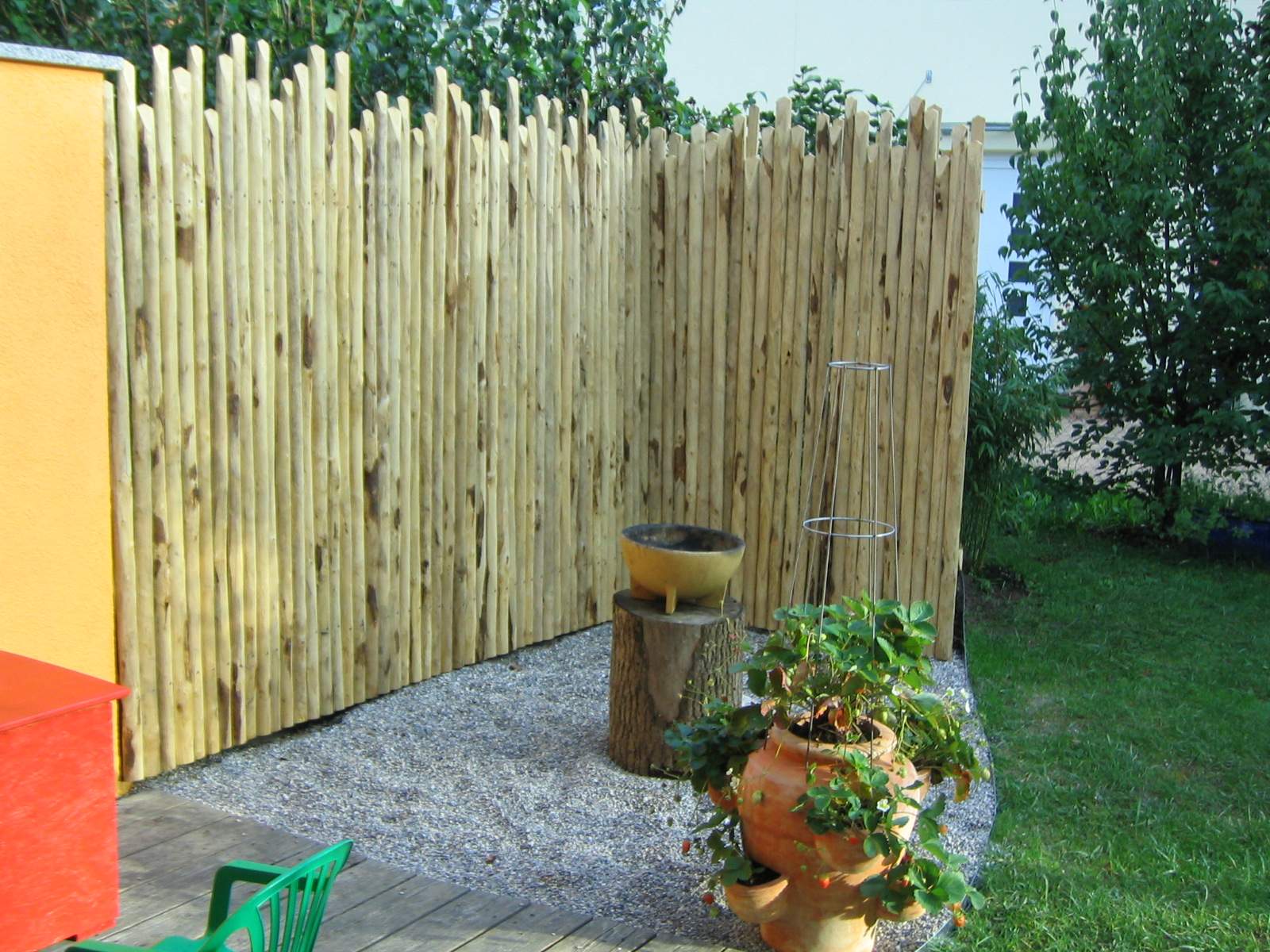 Sichtschutz ohne Betonieren (Garten, Zaun)