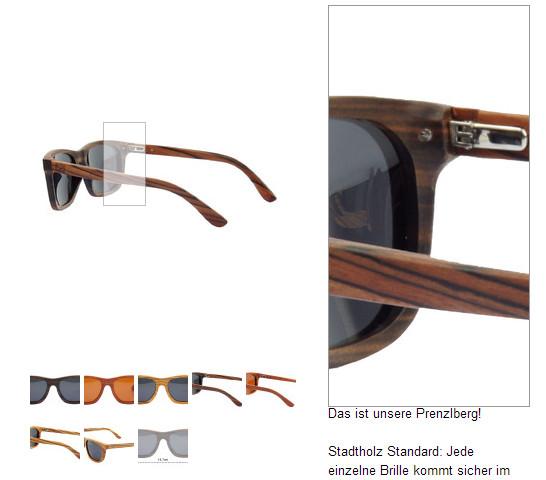 Sonnenbrille aus Holz Modell Prenzlberg von stadtholz - (Brille, Holzbrille, Shwood)