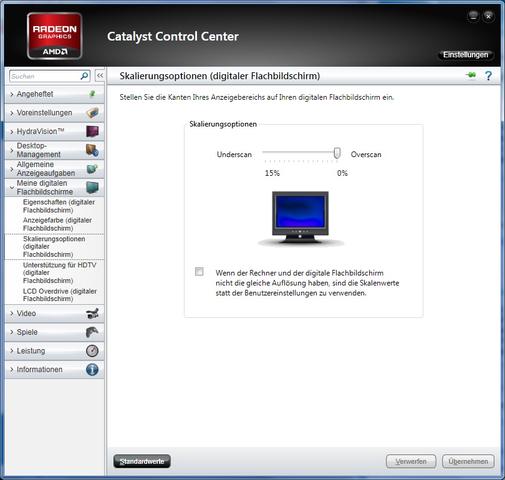 Catalyst Control Center Overscan - (Computer, schwarze balken)