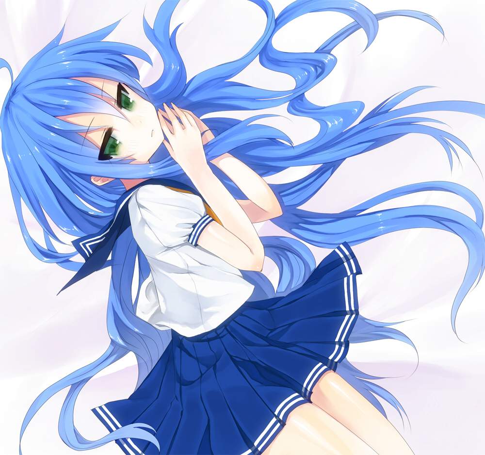 Anime Manga Charakter Mit Blauen Haaren Haare Blau Fiktiv