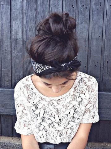 Bandanas Wie Im Haar Stylen Haare Bandana