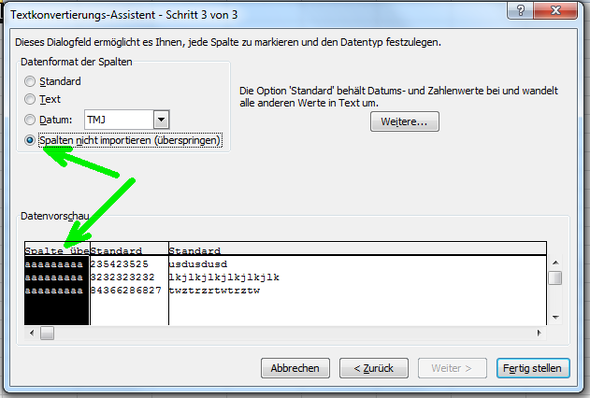 04 - Import Textdatei Schritt 3 - (Computer, PC, Microsoft Excel)