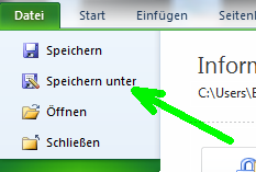 06 - Speichern unter - (Computer, PC, Microsoft Excel)