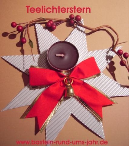 Teelichter Stern von www.basteln-rund-ums-jahr.de - (basteln, Weihnachtsmarkt, Weihnachtsbasteln)