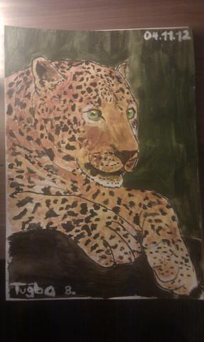 leopard - (malen, Acrylfarbe)