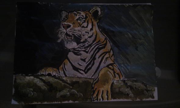 tiger - (malen, Acrylfarbe)