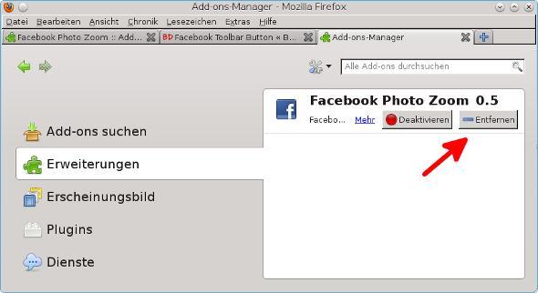 Add-ons - (Facebook, Bilder, Firefox)