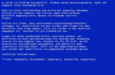 BIOS-Fehler-Bluescreen - (Computer, PC, Bluescreen)
