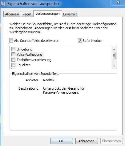 Sound- Eigenschaften - (Computer, PC, Film)