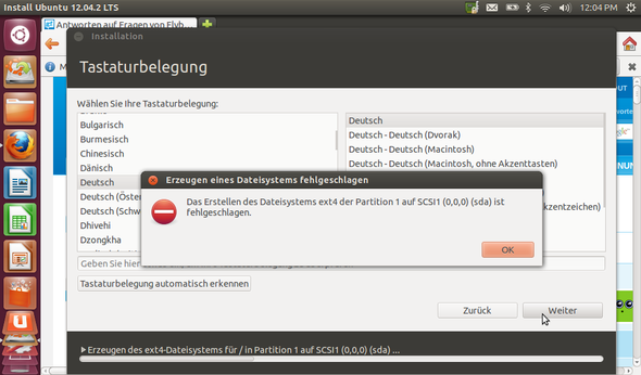 ubuntu fehlgeschlagen - (PC, Linux, Ubuntu)