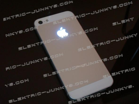 glowing apple logo - (Apple, iphone 5)