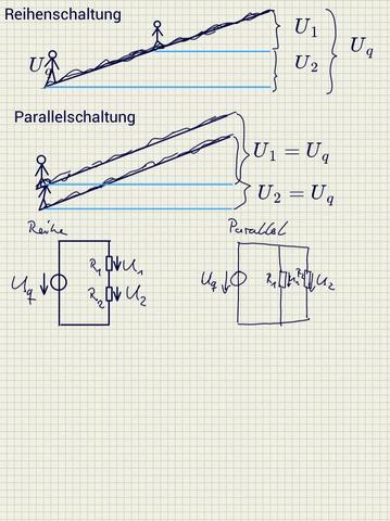 Spannungsteiler-Erklärung - (Physik, parallelschaltung, reihenschaltung)