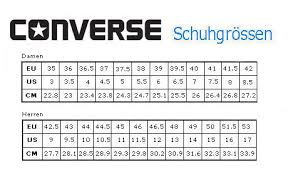 Schuhgrössen tabelle - (Chucks, All Star)