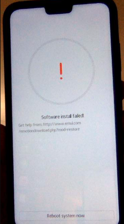 Huawei Software Error Was bedeutet dieser Fehler bei Huawei: {Software install failed ...