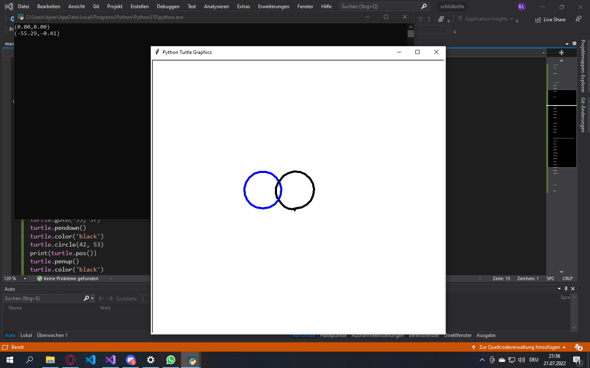 mit python turtle olympische ringe? (programmieren, Informatik)