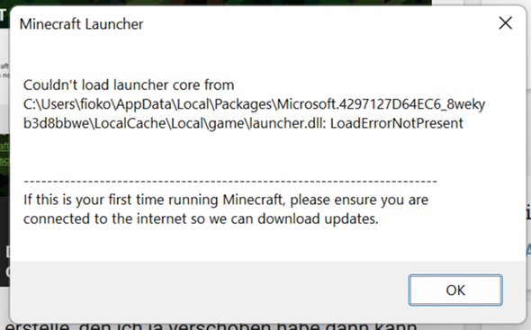 Minecraft bedrock kann nicht installiert werden - Microsoft Community