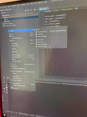 Pycharm Grundwissen? (Python, Programmiersprache)