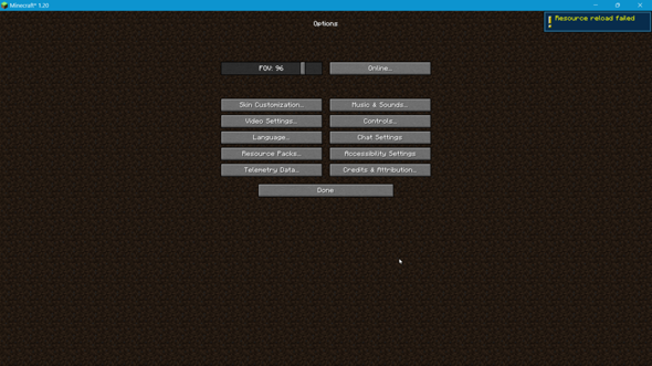 Resource reload failed minecraft? (PC, Computerspiele, PlayStation 4)