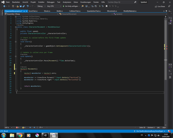 Unity3D: Vector3 ist ein mehrdeutiger Verweis? (programmieren, Code, Unity)