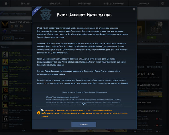 Meldung: - (csgo, Prime)