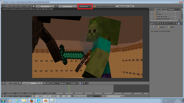 Beides mit Blender Game gerendert. - (Animation, Blender)