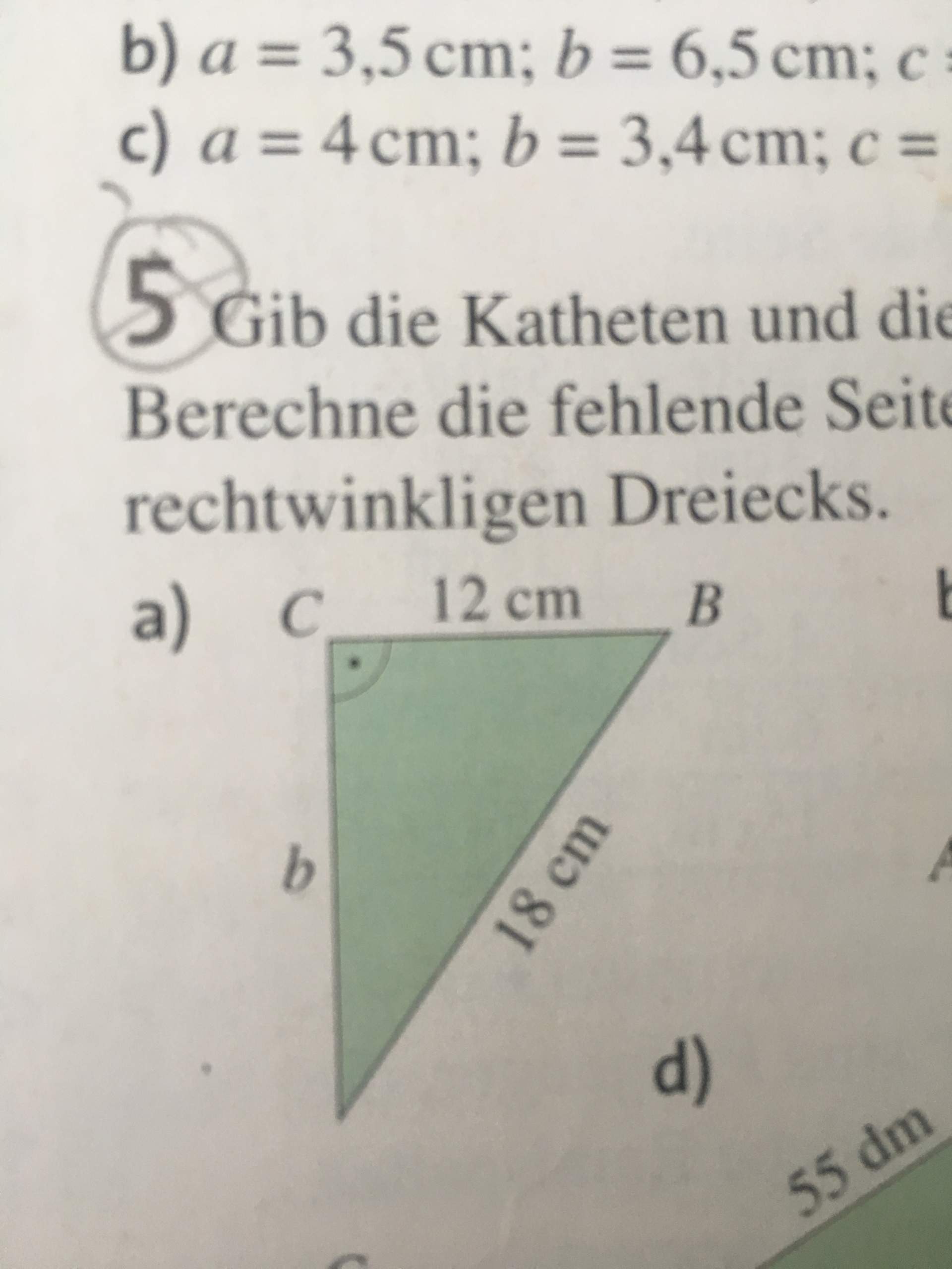 Satz des Pythagoras Hypotenuse und khatete? (Freizeit, Mathematik, rechnen)