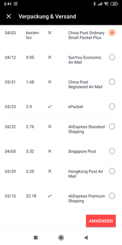 04 03 Als Lieferzeit Bei Aliexpress Versand Zoll China