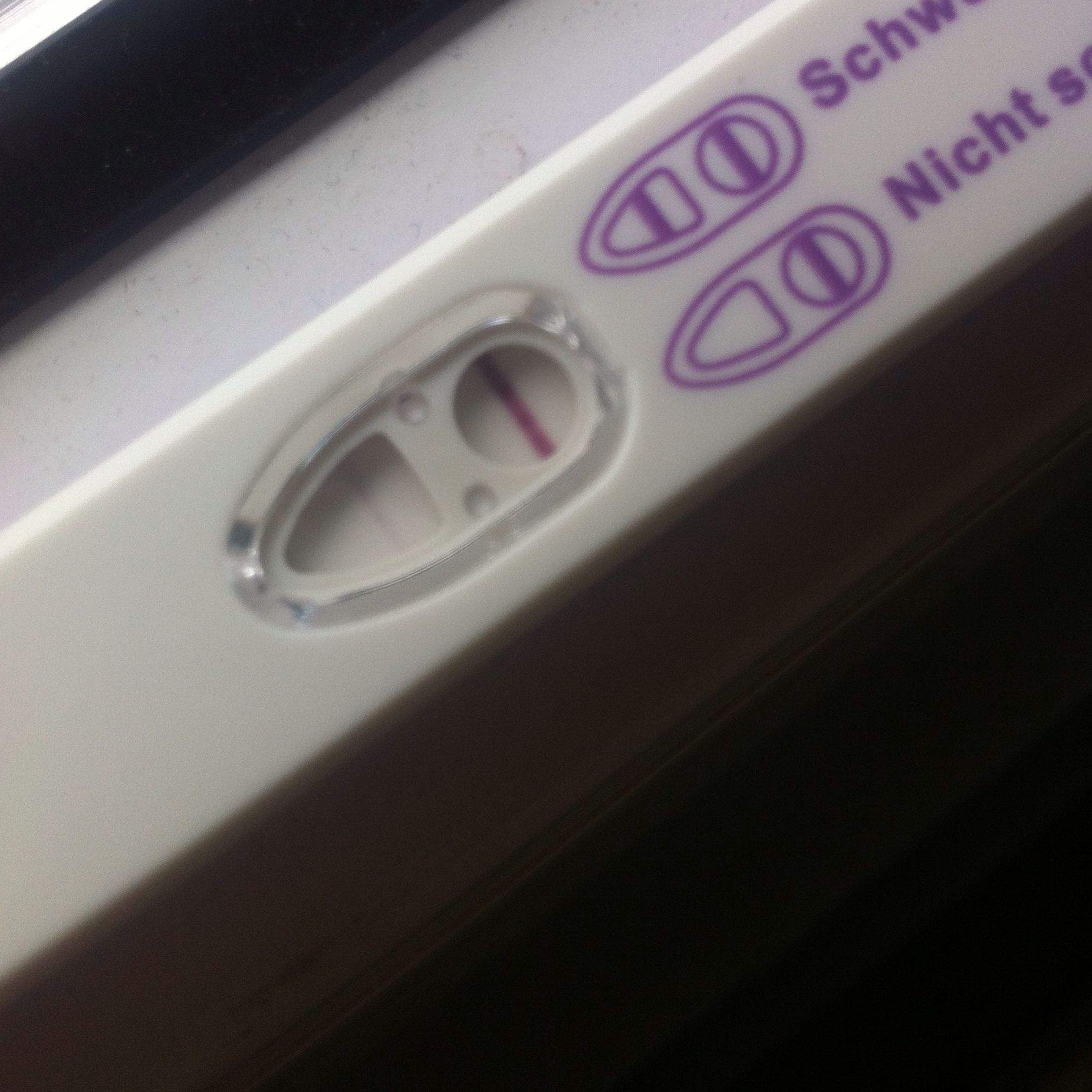 1. Test positiv 2. Test negativ? (Schwangerschaft)