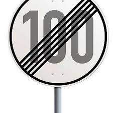 100 Durchgestrichen Autobahn
