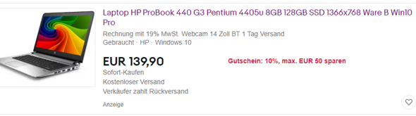 139€ Laptop für Google Chrome und Spotify?