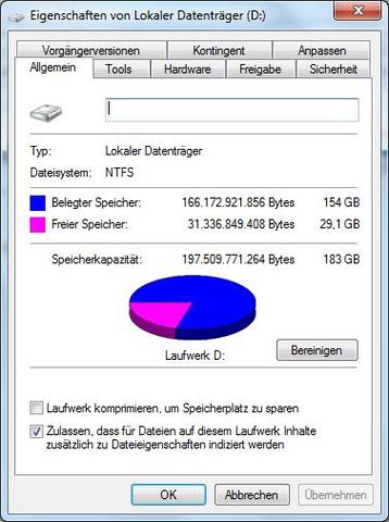 Screenshot Eigenschaften D - (Computer, Technik, Informatik)