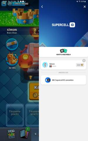 2. Acc in clash royale?