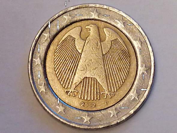 2 Euro 2002 Deutsch munze Fehlprägungen? (Münzen, Währung ...