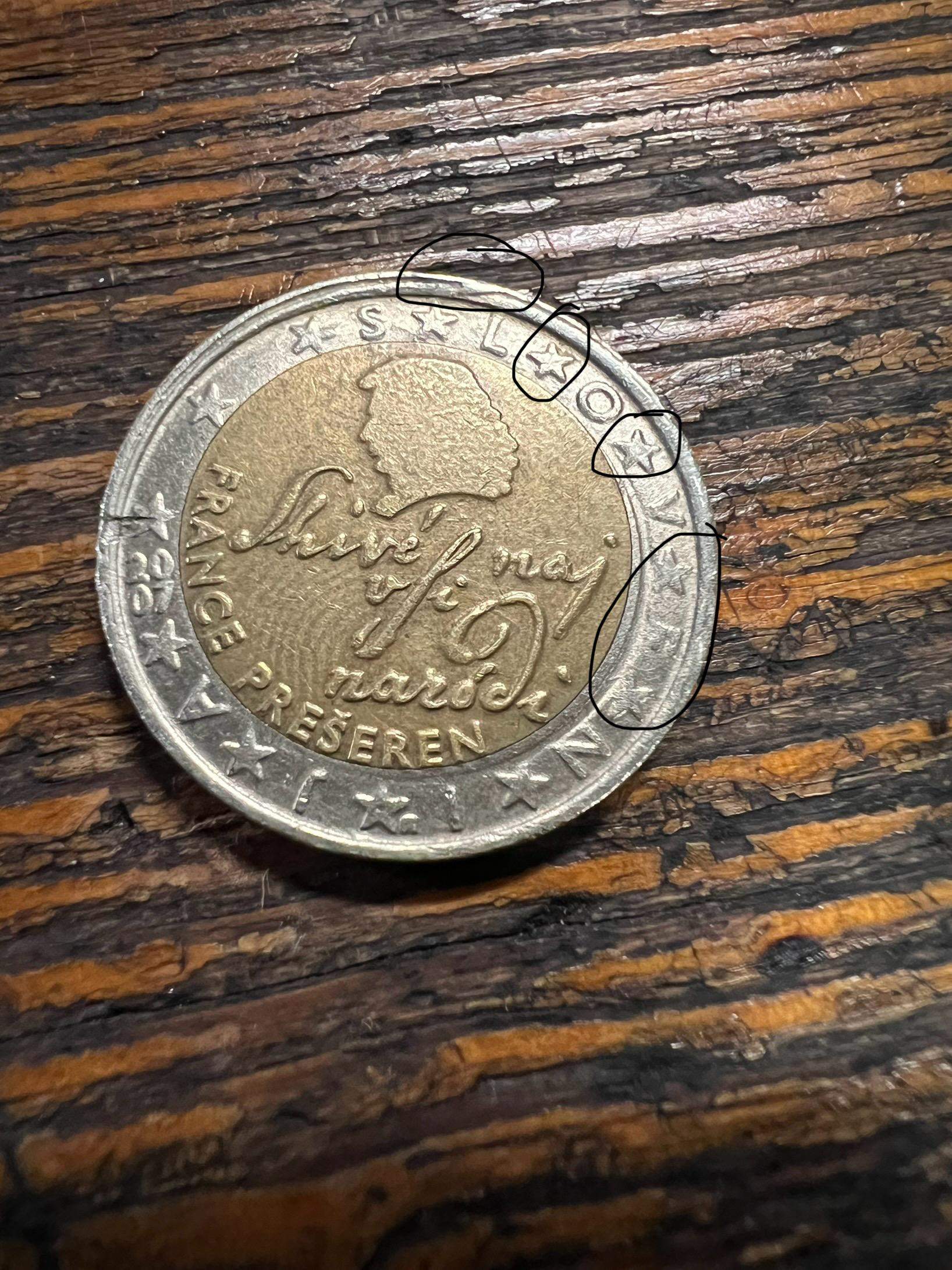 2 Euro Münze 2007 France Preseren Wert 2€ France Preseren 2007 Fehlprägung? (Geld, Wert, Euro)