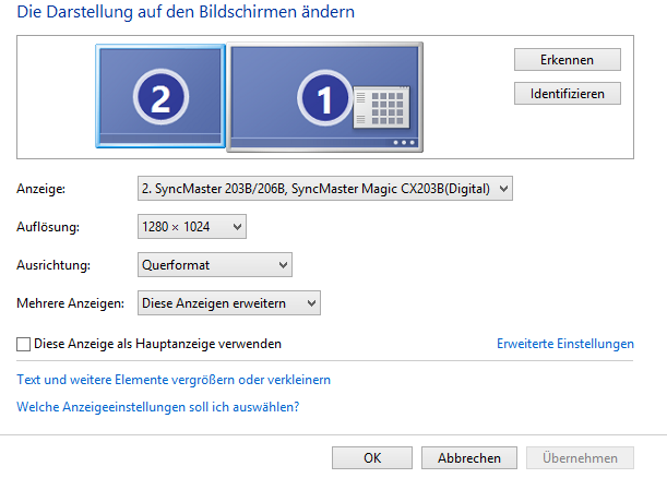 2. Monitor wird erkannt vom PC bleibt aber schwarz? (Bildschirm 2. Monitor wird erkannt vom PC bleibt aber schwarz? (Bildschirm