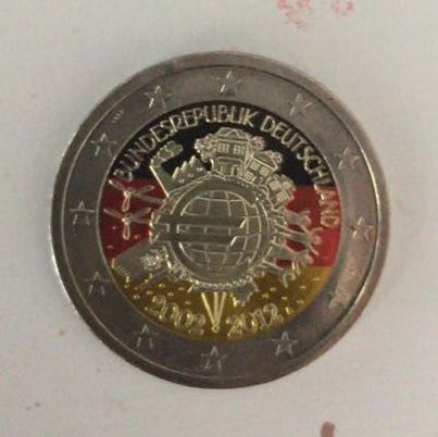 Rückseite - (Euro, Münzen, Flagge)