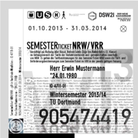 Oberer Teil - (Universität, Bahn, Ticket)