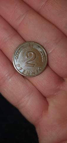 2 Pfennig Münze "J" 1963 Schatz gefunden?