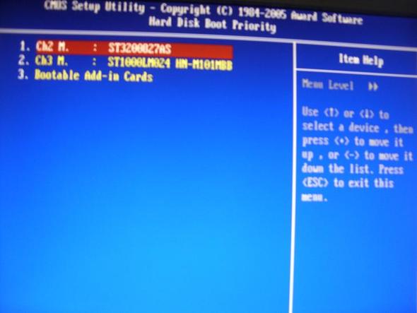 bios3 - (Windows XP, BIOS einstellen)