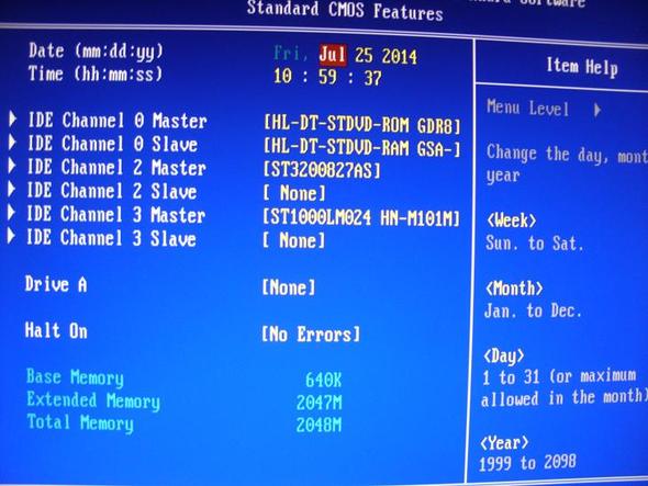 bios4 - (Windows XP, BIOS einstellen)