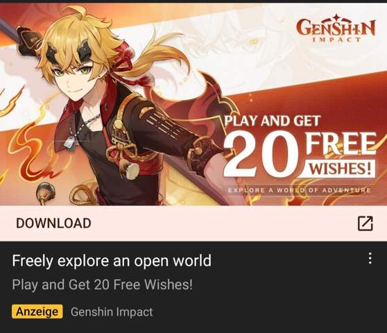 20 Gratis Wishes Genshin Impact?
