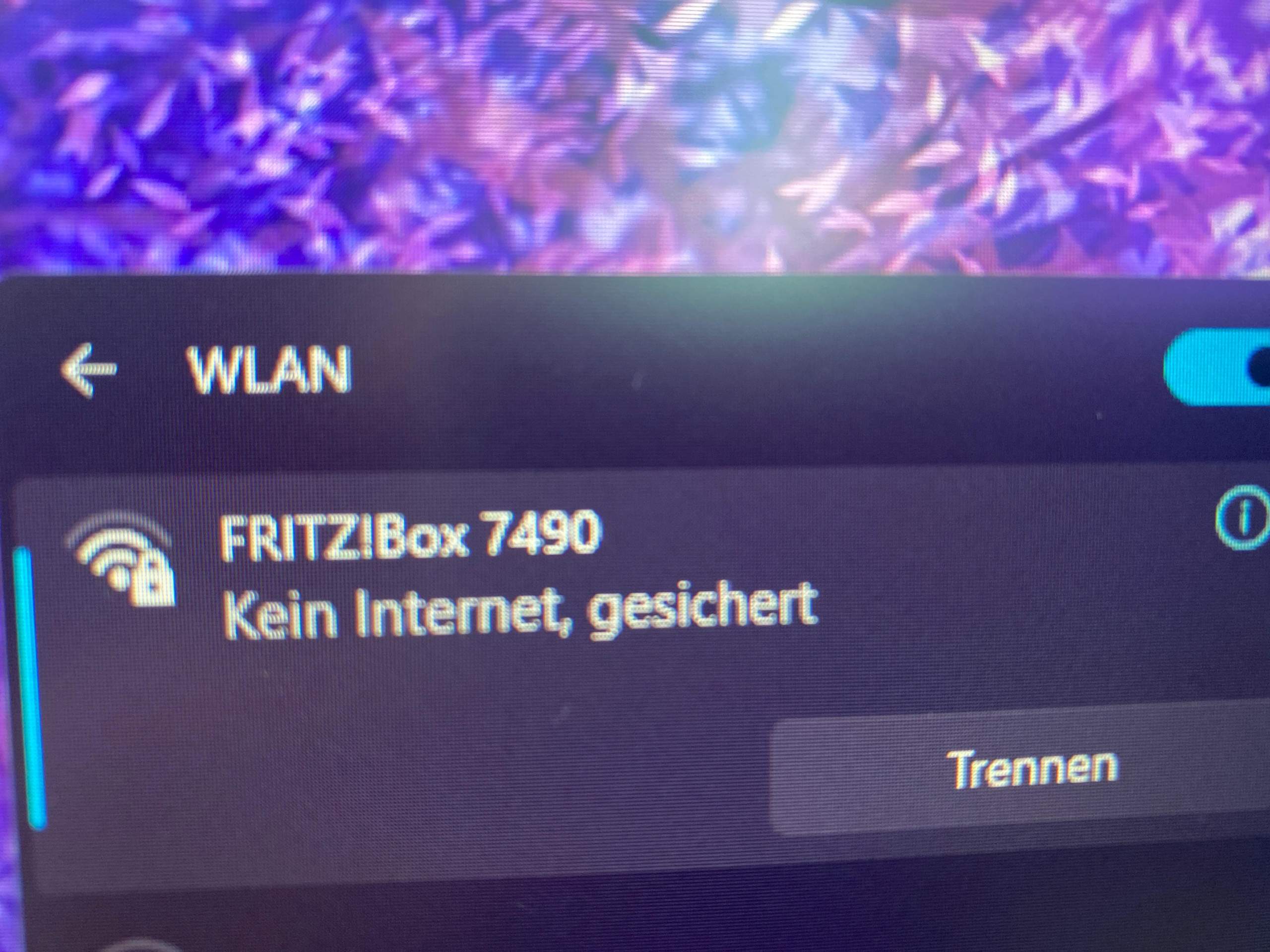 3 Balken beim Wlan aber kein wenn ich mich verbinde? FRITZ!Box