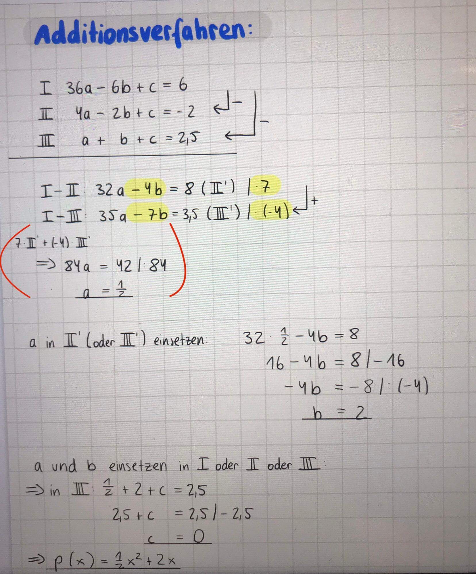 3 Gleichungen mit 3 Unbekannten? (rechnen, Analysis, Gleichungssysteme)