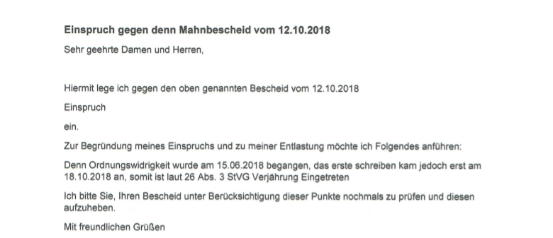 3 Monate Verjahrung Falsche Adresse Recht Anwalt Verkehrsrecht