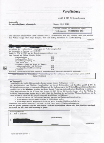 30 Jahre Alte Pfandung