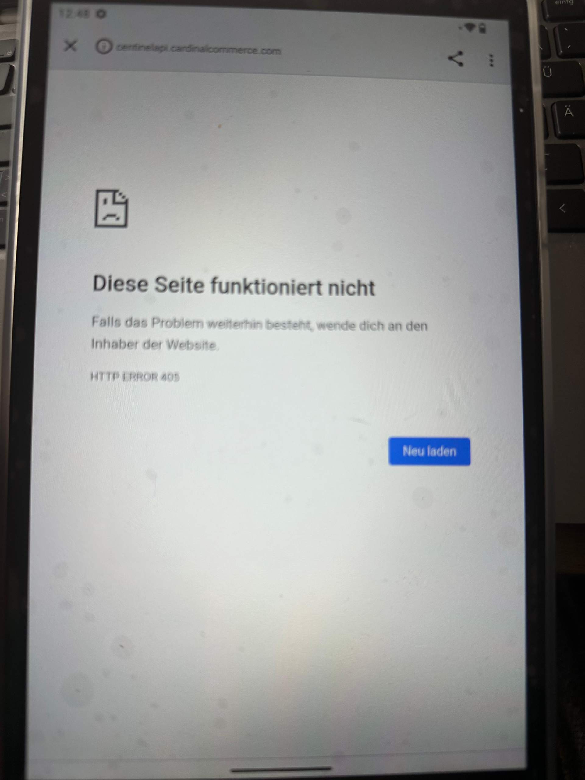 405 Method Not Allowed? (Google, Tablet, Google Play Store)