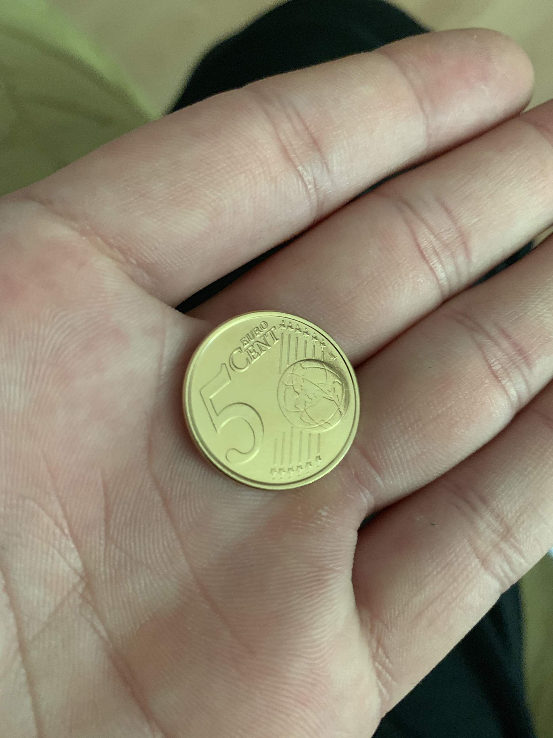 1 Euro Münze Spanien 2007 Fehlprägung 5 cent in gold, wie viel ist diese Münze wert? (Münzen, Numismatik)