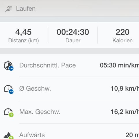 Screenshot von Runtastics. - (Gesundheit, Sport, laufen)